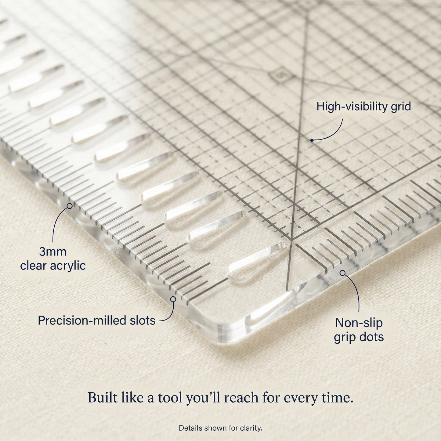 Kelori SlotMaster Precision Quilting Ruler