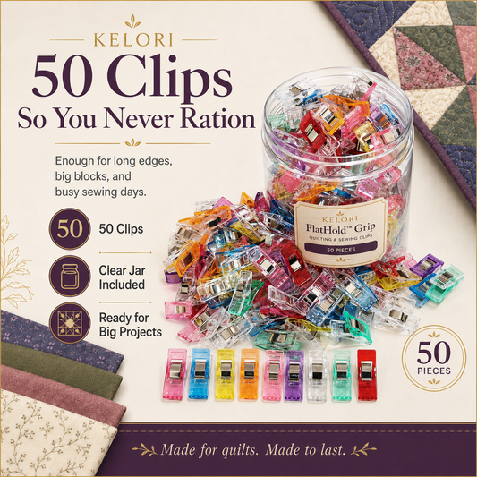 FlatHold™ Grip Quilting Clipper (50pcs)